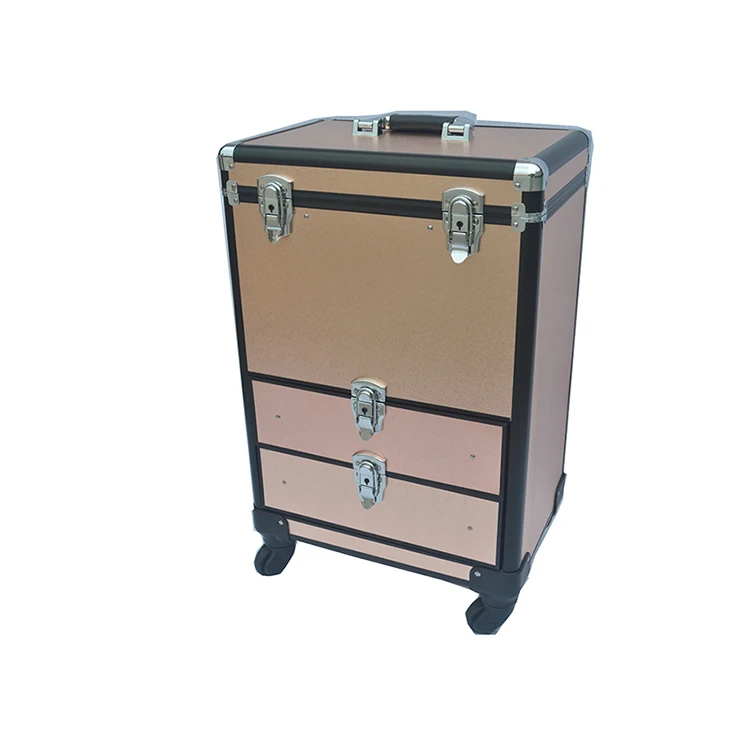 Best Seller  Makeup Trolley Case, Travel Luggage Cosmetic Organizer, OEM/ODM Rolling Train Case