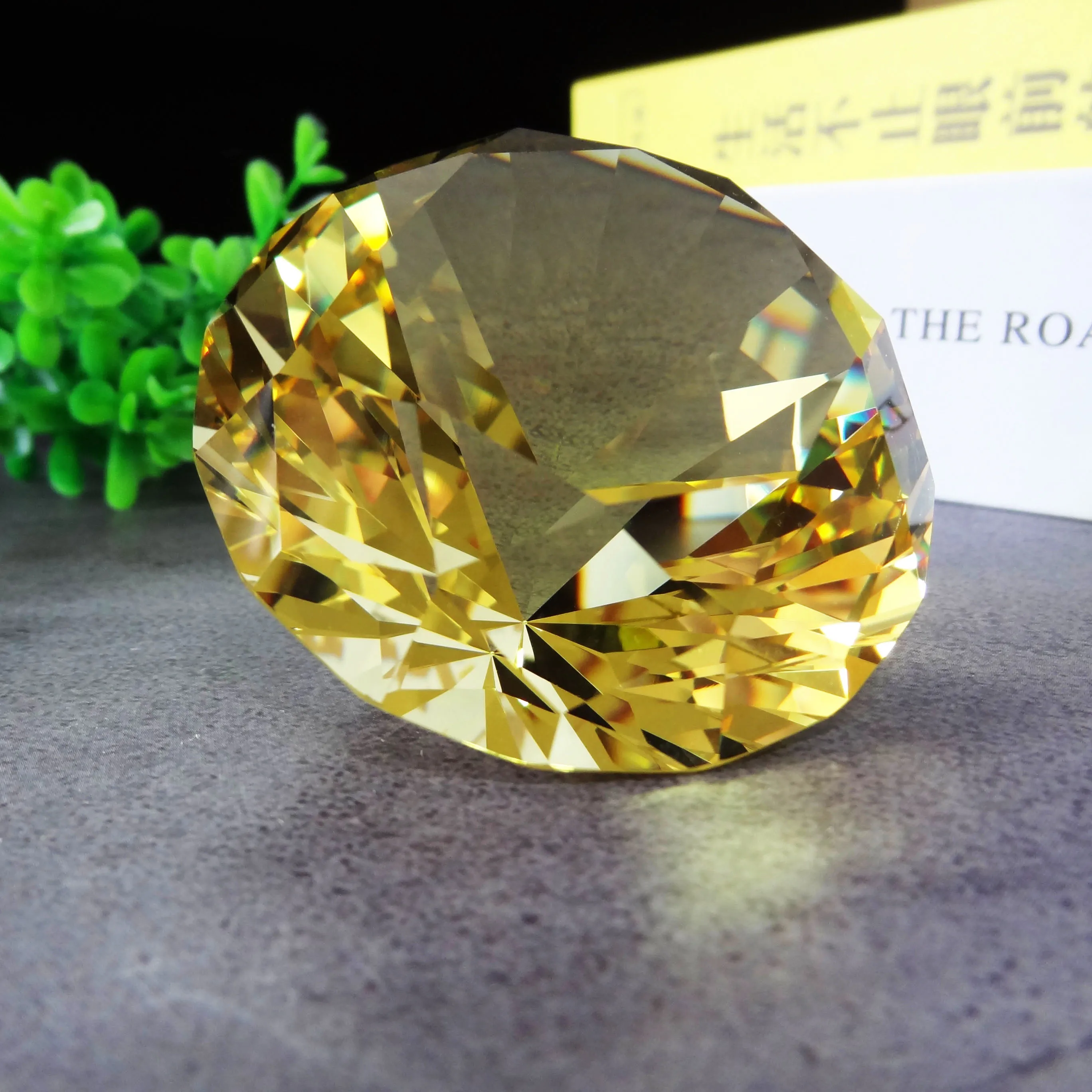 Wholesale Price Faceted Crystal Diamond With Different Glass Gems Colors