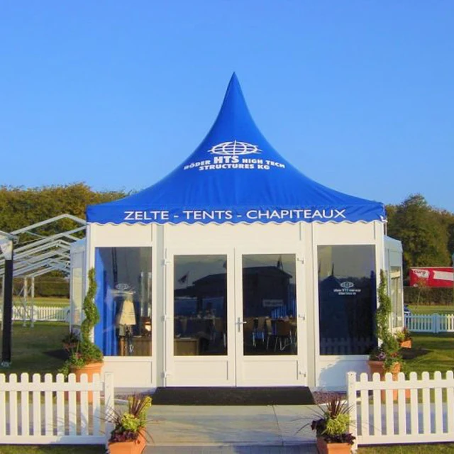 100% Rainproof Mobile high peak pavilion pagoda tent wedding tent for sale