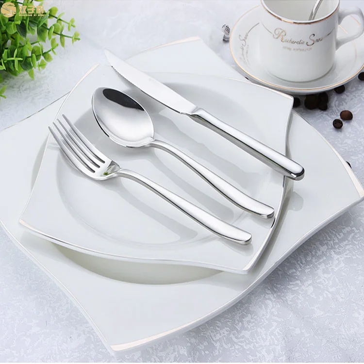 
4 piece cutlery set stainless steel silverware knife spoon 