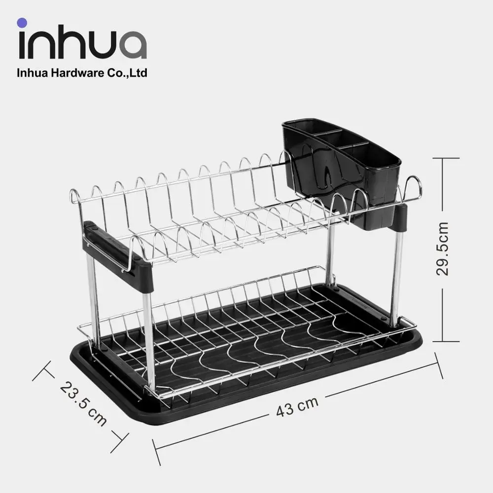 
Amazon simple dish rack storage rack and shelf type and cutlery use metal kitchen dish drying rack 