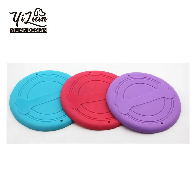 
Food grade Silicone dog flying saucer rubber flying saucer for dogs 