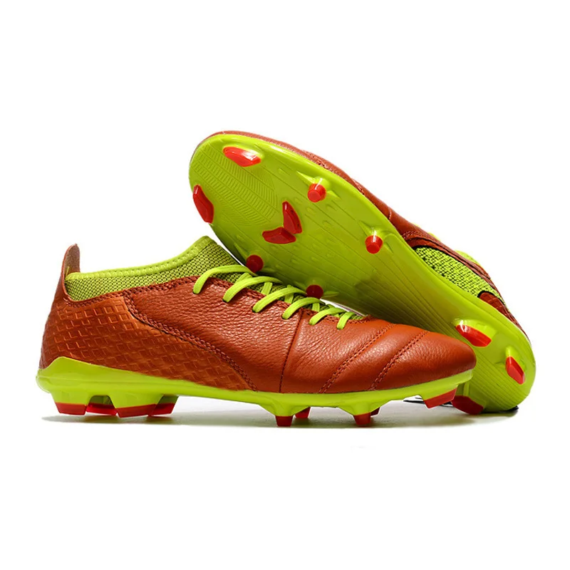 2019 Best sports shoes edition genuine leather soccer sports men football shoes