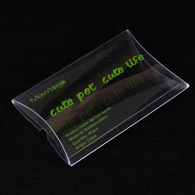 None MOQ Custom Transparent PVC Packaging Die Cut Pillow Box Acid Free Clear Vinyl Protector Case