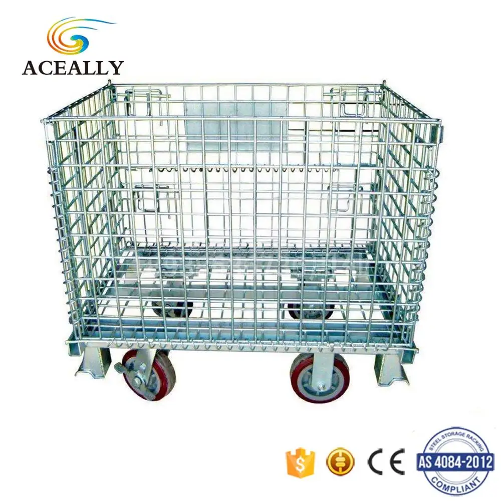 
Collapsible bulk containers decorative wire mesh boxes expanded metal mesh box 