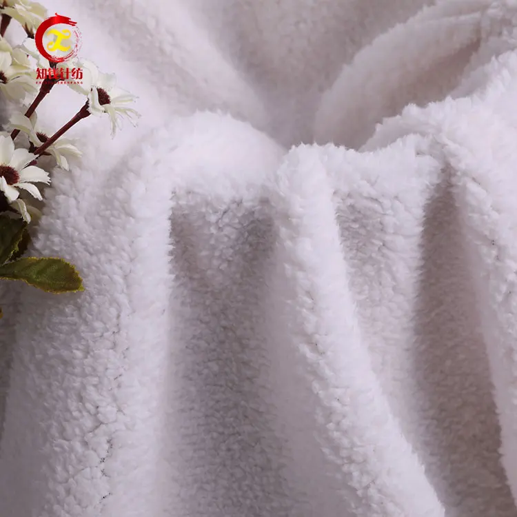 Customized beige dty brushed tie dye sherpa fleece blanket fabric