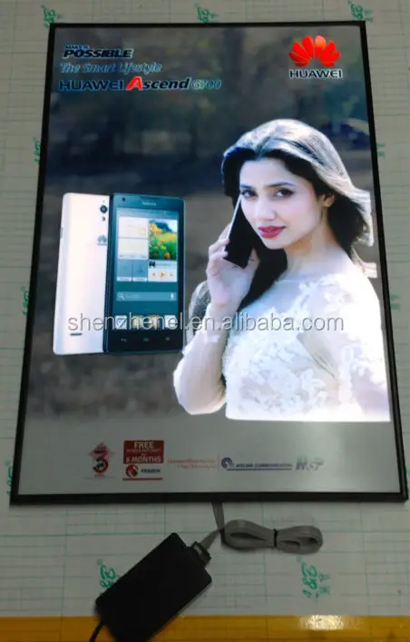 EL animated poster with Ultra-thin aluminum frame