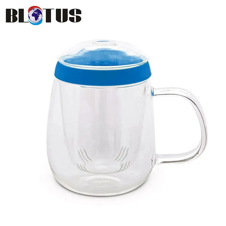 Тонкая чашка из боросиликатного стекла с крышкой