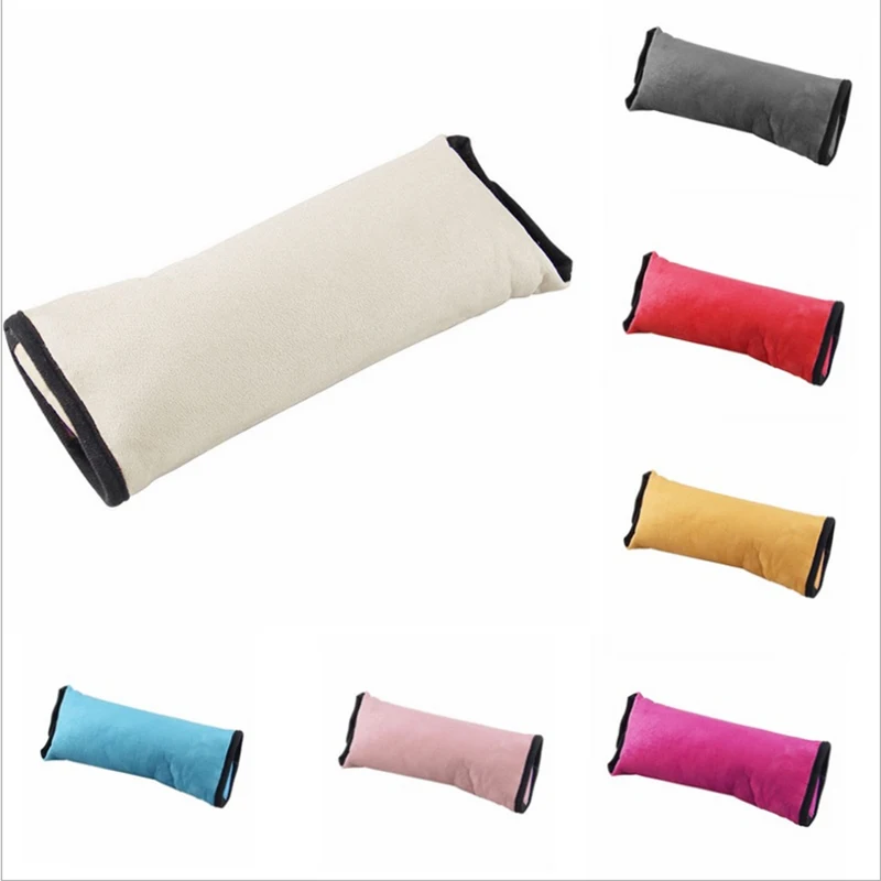 Safety Belt Protector Cushion,Plush Soft Auto Seat Belt Strap Cover Headrest Neck Support for Children Baby Adult