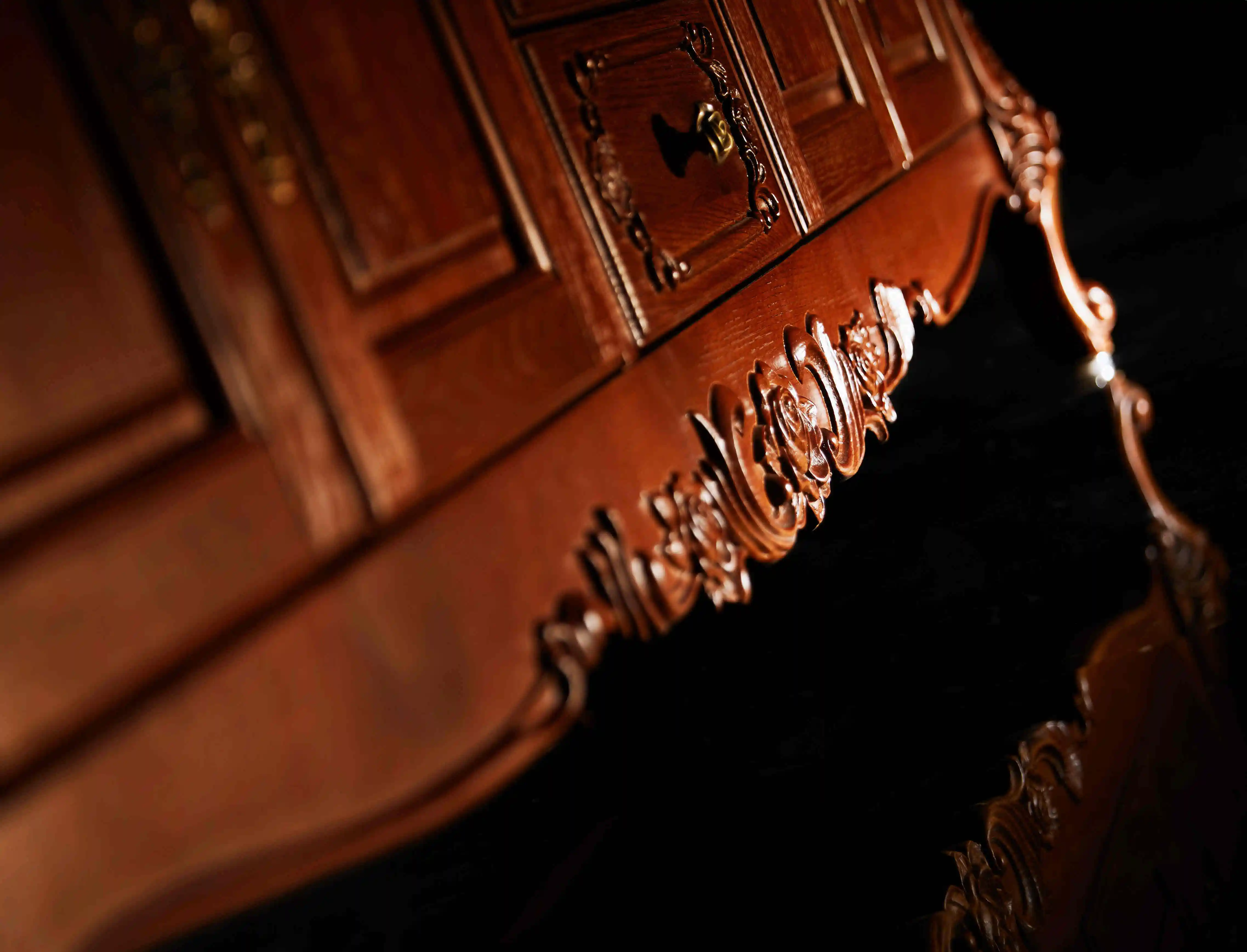  Китайская антикварная резная деревянная Коммерческая двойная раковина для ванной комнаты