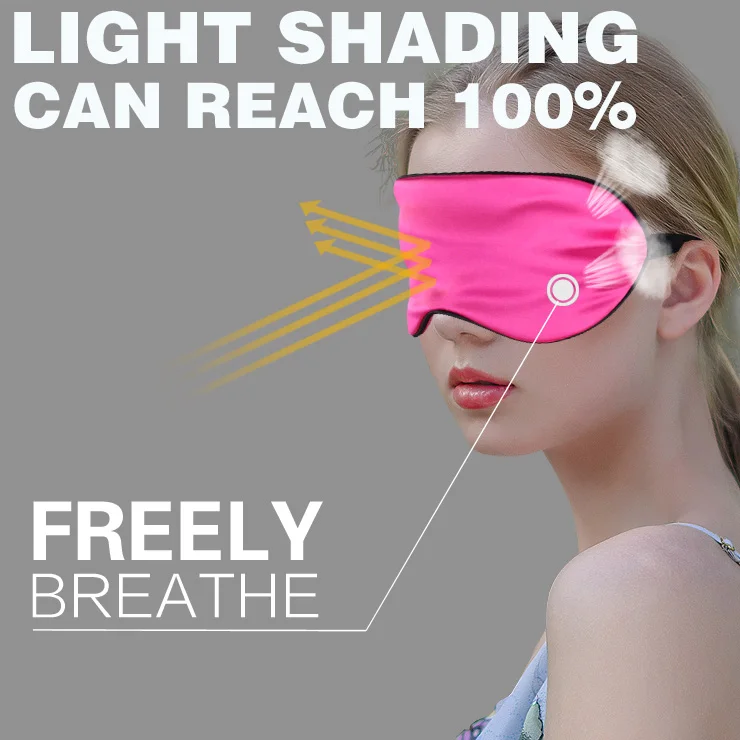 Wholesale Custom 2021 New Double-Side Silk Satin Soft Smooth Travel Sleep Eye Mask For Sleeping