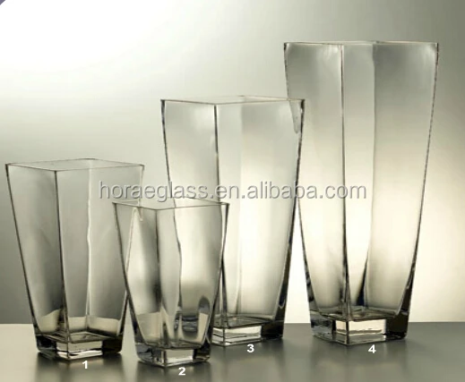 Customized design clear murano glass flower vase