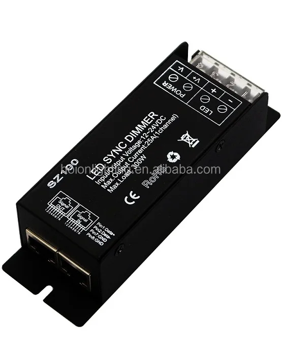 Manufacturer 12V 24V 300W 600W 25A SZ100 single color synchronous sync led dimmer