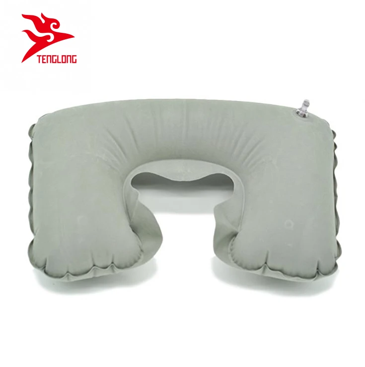 Customized eco - friendly inflatable sloth animal design cover flocking travel pillow inflatable