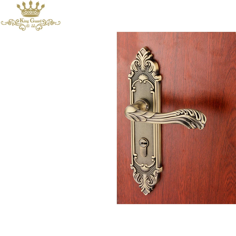 New design door handle wooden door rustic handle antique silent interior bedroom door handle