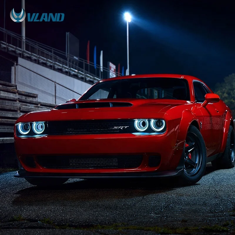 VLAND sequential manufacturer led headlights 2008-2014 SRT R/T modified headlight For dodge challenger