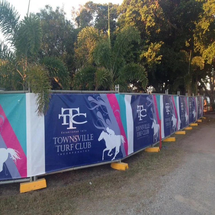 Рекламная табличка и сетчатый баннер для строительной упаковки ПВХ