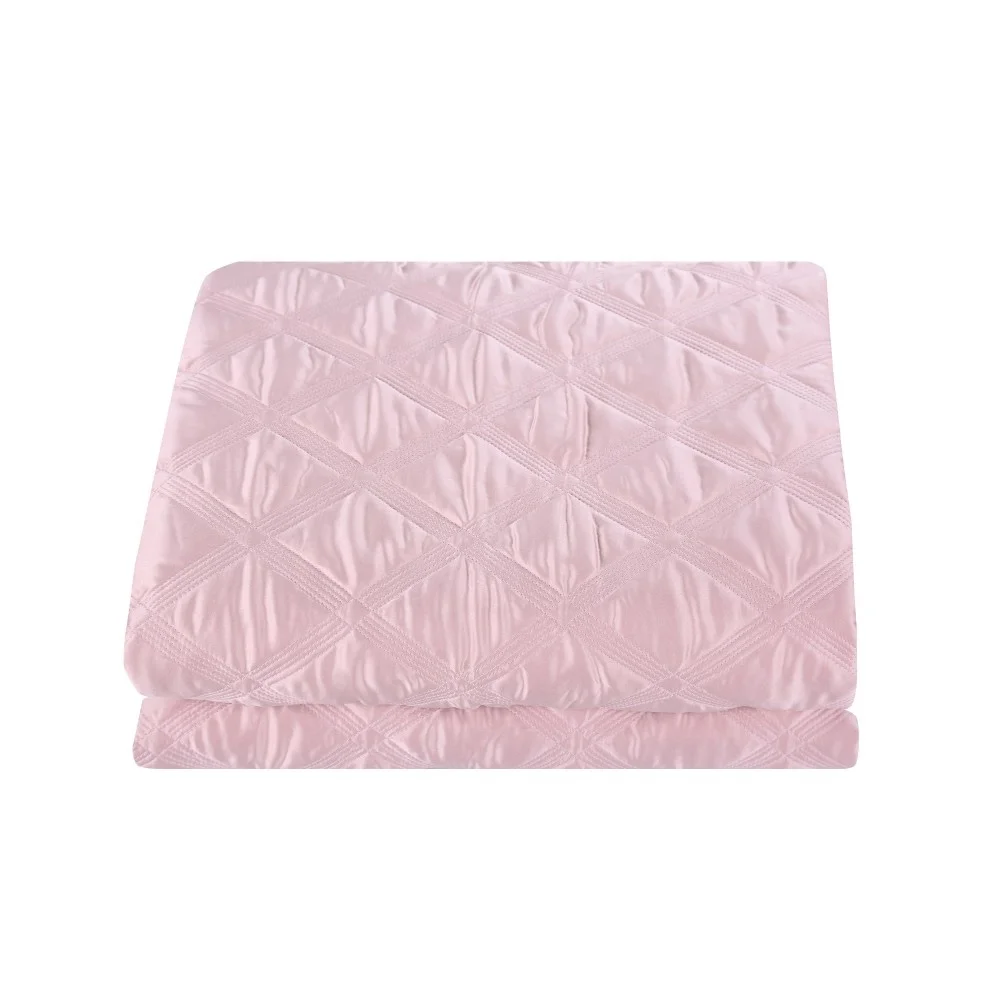 Однотонное стеганое покрывало из атласной ткани