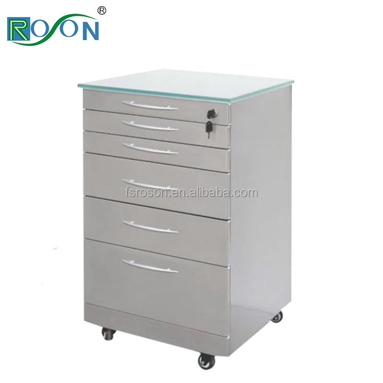 dentist cabinet put dental equipment with 5 drawers
