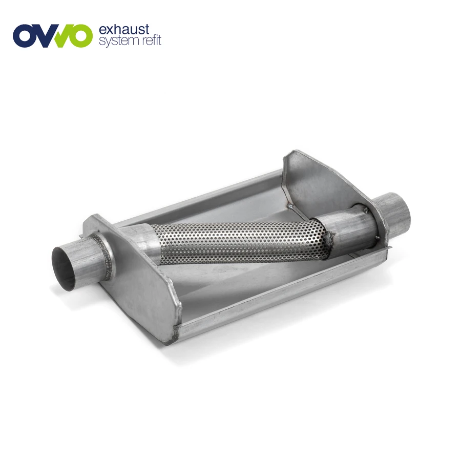 
Muffler Stainless 2 inlet 2 12 Dual Outlet Exhaust Performance Muffler 