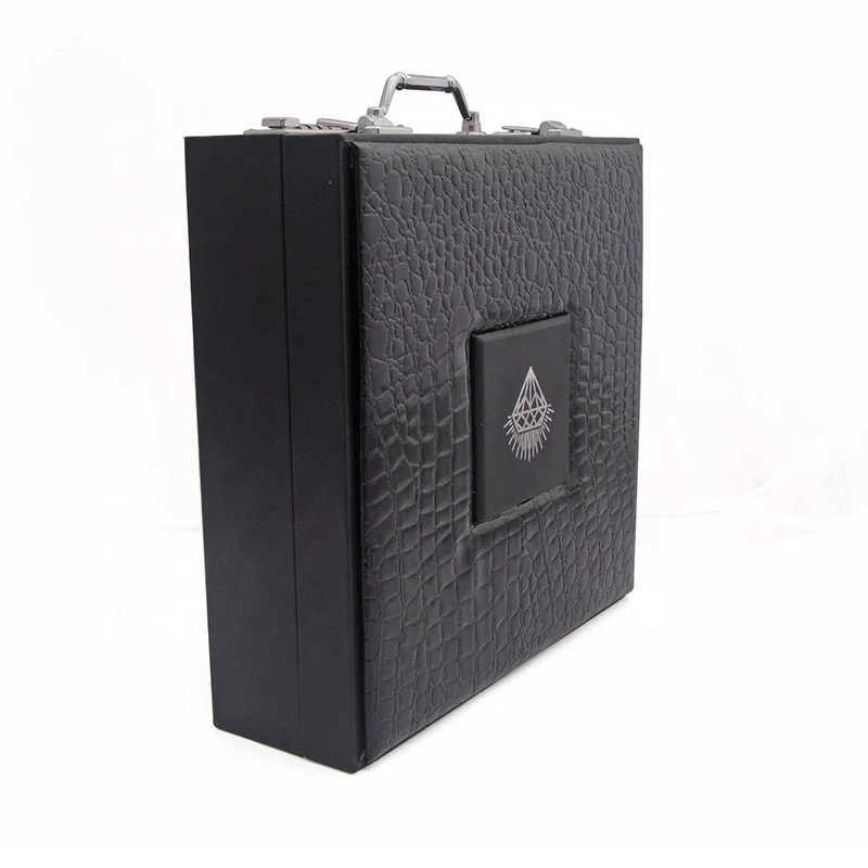New Fashion Organizer Black Gift Box Jewelry Leatherette Packaging Boxes From China