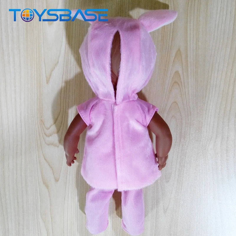 
11.5 Inch Wholesale Black Plastic Dolls For Kids Baby Doll Baby Black Doll Head 