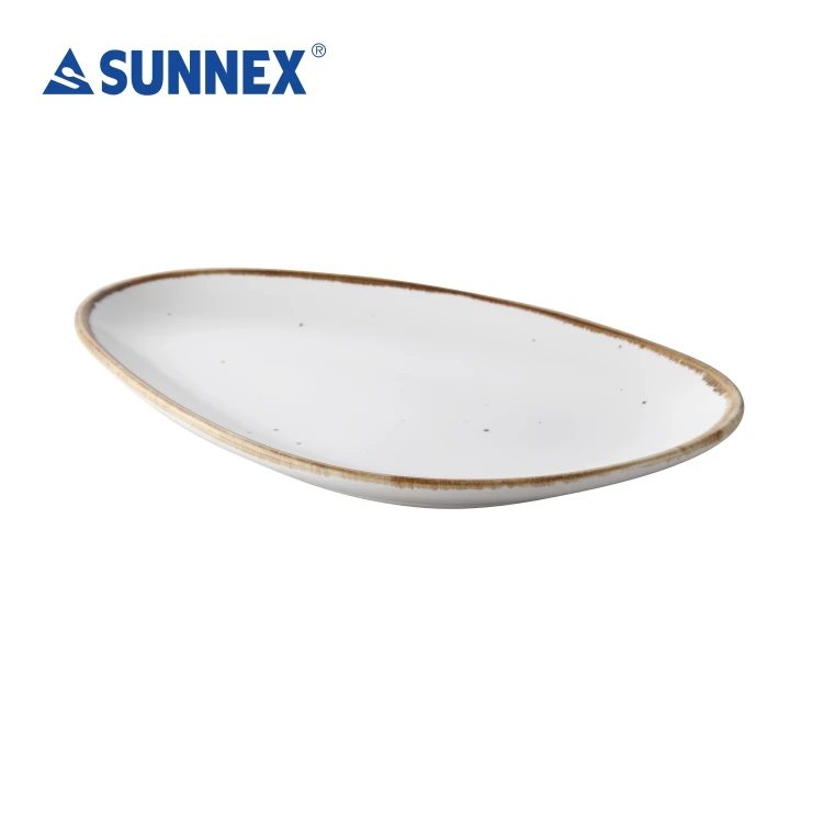 SUNNEX 2022 Hot sale High Quality Multi Size All Set Pure White Simple Luxury  Porcelain Plates  Party Handmade Wedding  Hotel