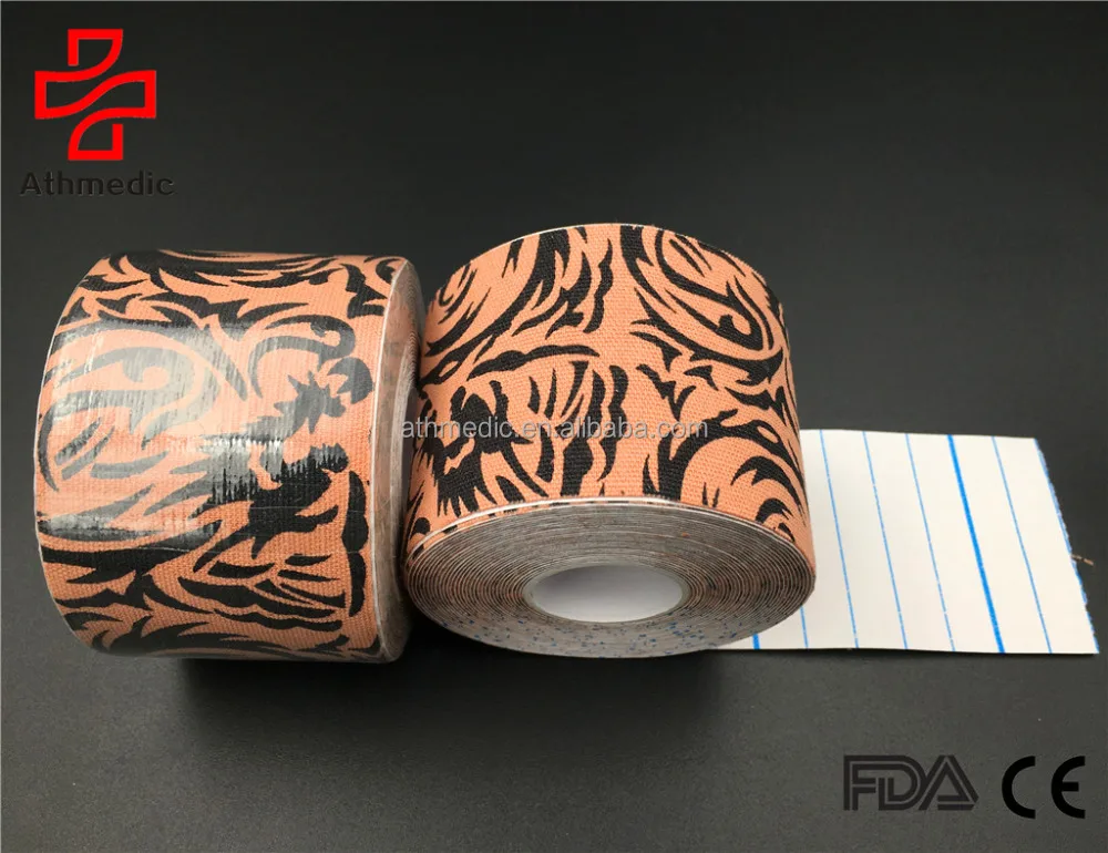 2023 Athmedic MUSCLE sport therapy camouflage pattern camo printed kinesiology tape with printing