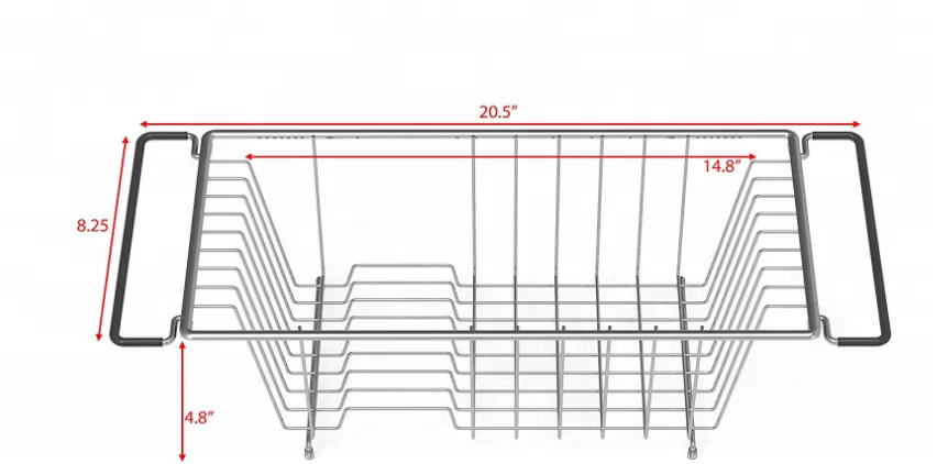 
Kitchen Accessories Chrome Color 3 layer dish drainer rack Kitchen Sink Dish Drainer Drying Rack 