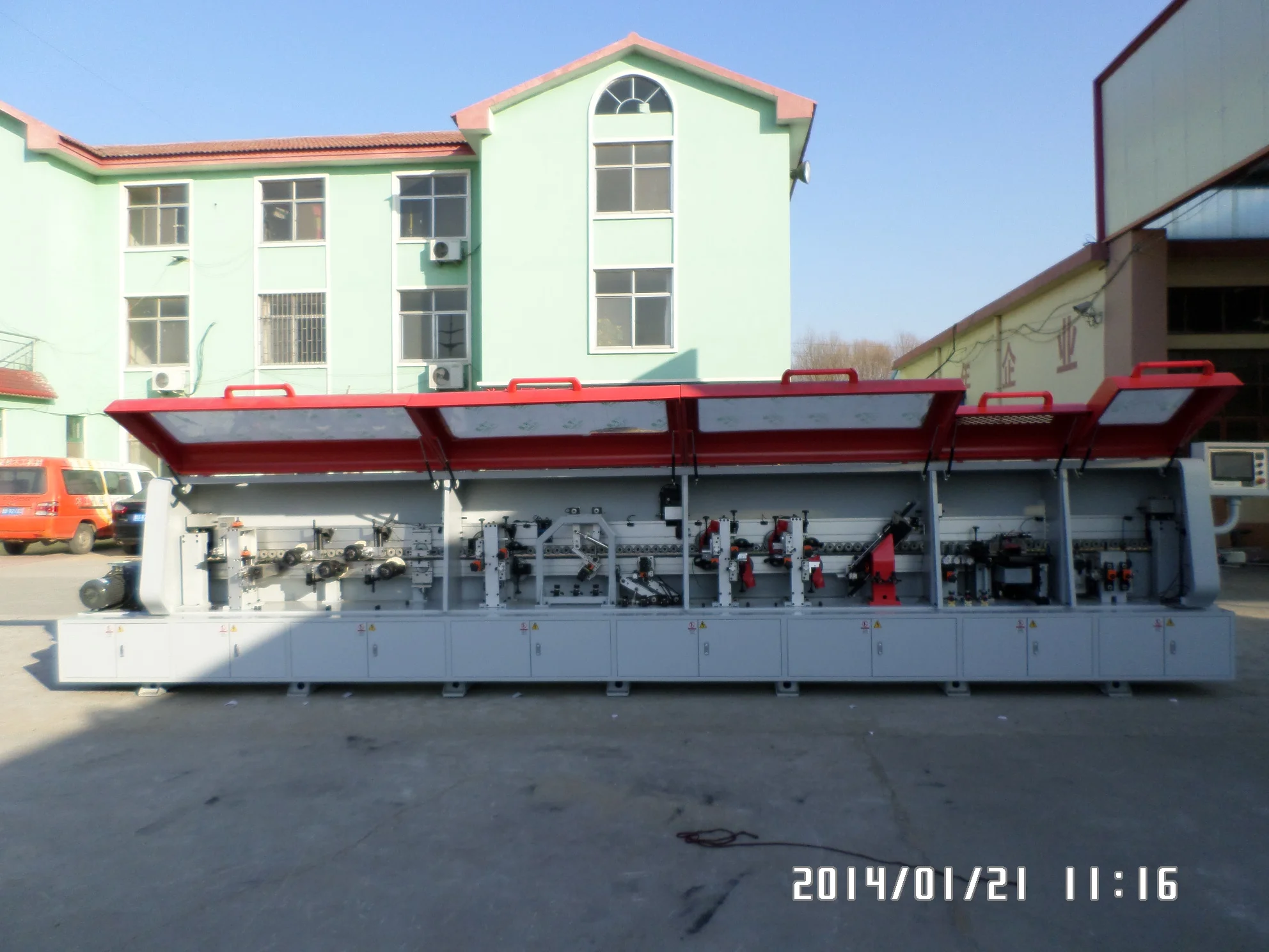 MDF and Melamine Panel Straight Line Automatic ABS and PVC Edge Banding Machine