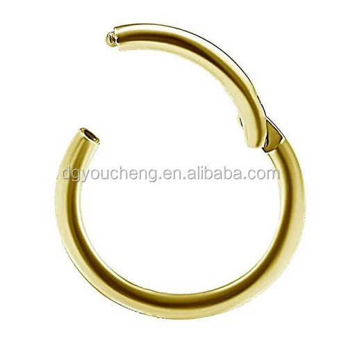 18g Hinged Segment Ring Septum Seamless Clicker Hoop Cartilage Nose Lip Ear Tragus Helix