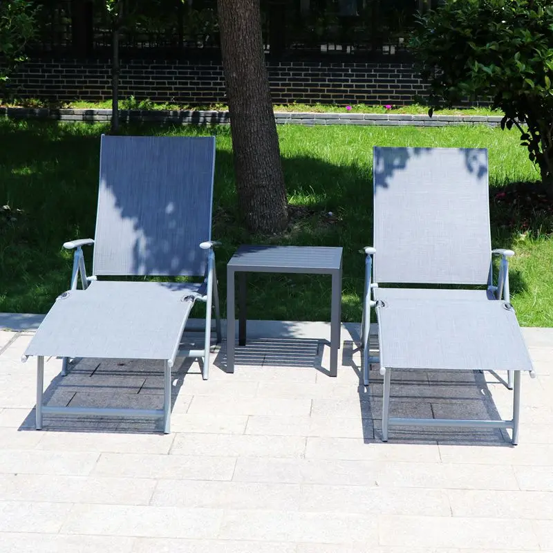 7 положение регулируется открытый сад патио алюминия складной газон пляж Кемпинг шезлонг слинг кресло для отдыха