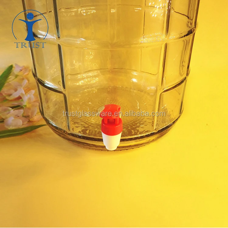 2016 New Design Factory Directly Selling Storage Cans 5 Liter Glass Jars With Tap