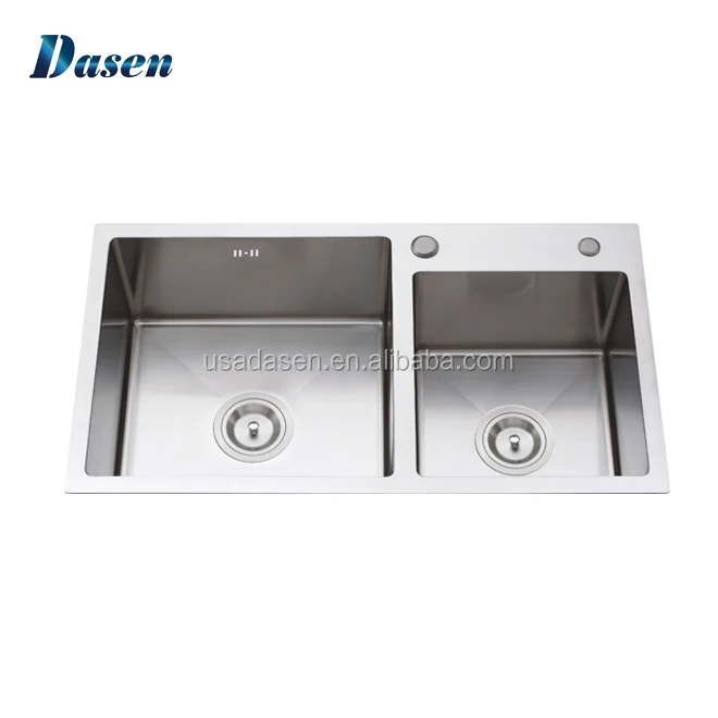 Luxury double sink stainless steel customized double bowl OEM kitchen sink