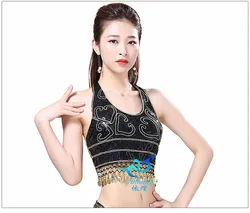 Good Quality Festival Bra Halter Sequin Costume Belly Coins Bra Carnival Party Tops Club Stage Performance