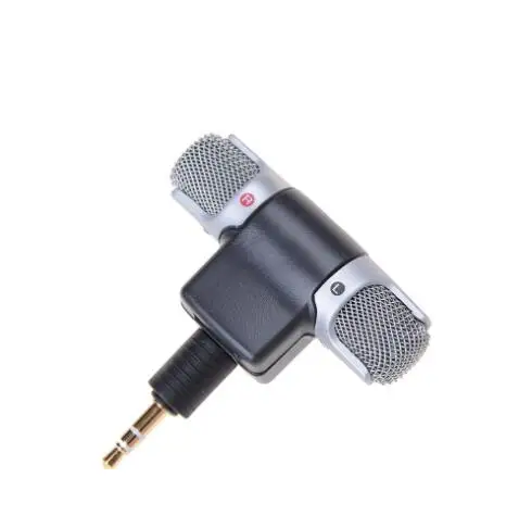 3.5mm Mini metal Mic Digital Stereo Microphone Wireless for Recorder PC Mobile Phone