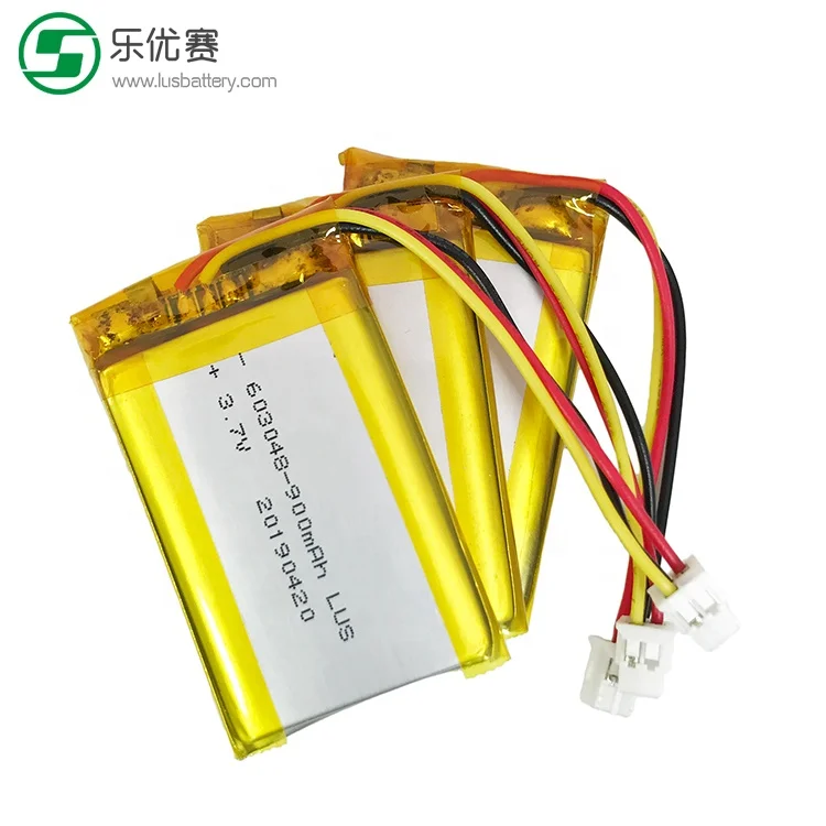 Hot sell battery LP603048 3.7V Connector can be customizable 900mah rechargeable cell for Consumer Electronics