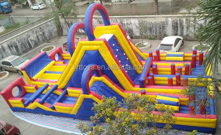 New cheap giant commercial inflatable obstacle inflatable sport game bounce slide