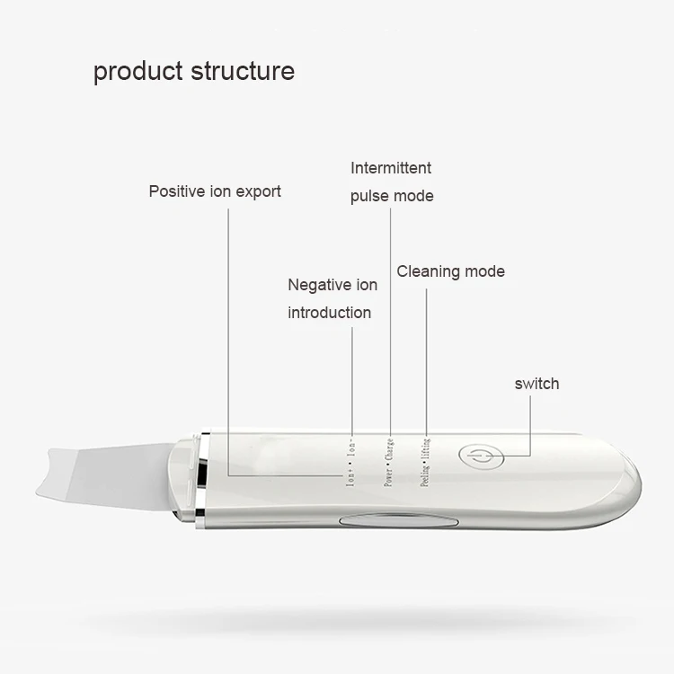 Amazon Hot Selling Microcurrent Beauty Face Ultrasonic Skin Peeling Machine