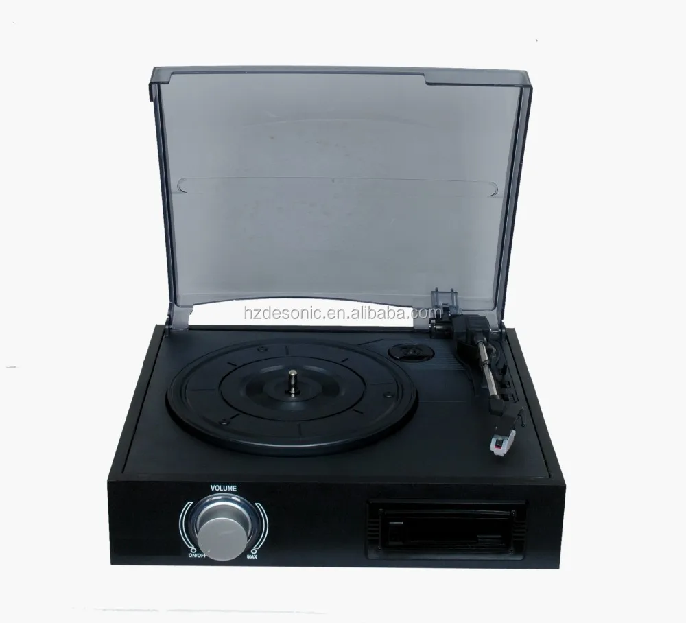 simple design 3 speed LP , vinyl record player with MP3 converter