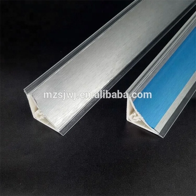 Aluminum brushed pvc countertop plinth concave