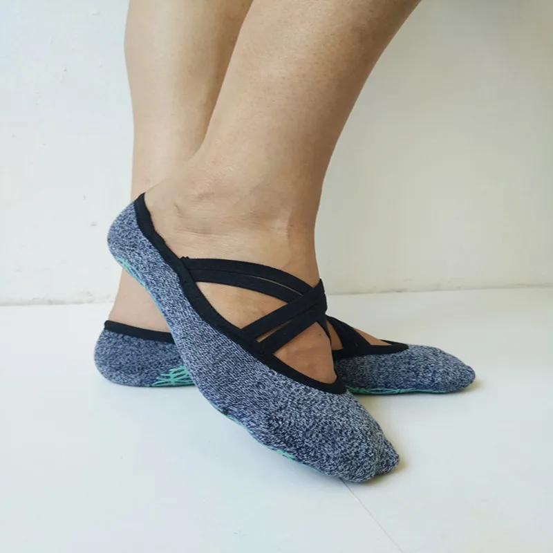 Высококачественные носки для йоги, Нескользящие Хлопковые женские осенние носки для йоги, пилатеса с захватами