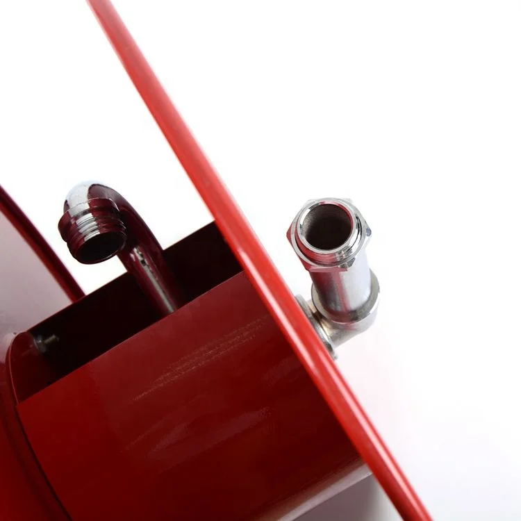 Chrome plated brass mental manual swing firefighting water hose reel system