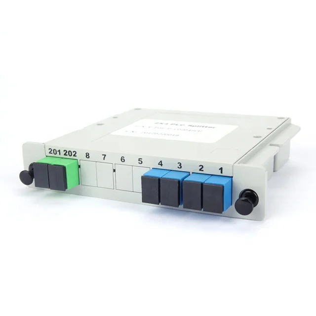 ABS ftth Insertion Module 2x4 2x8 2x16 2x32 PLC Splitter with SC APC Connector