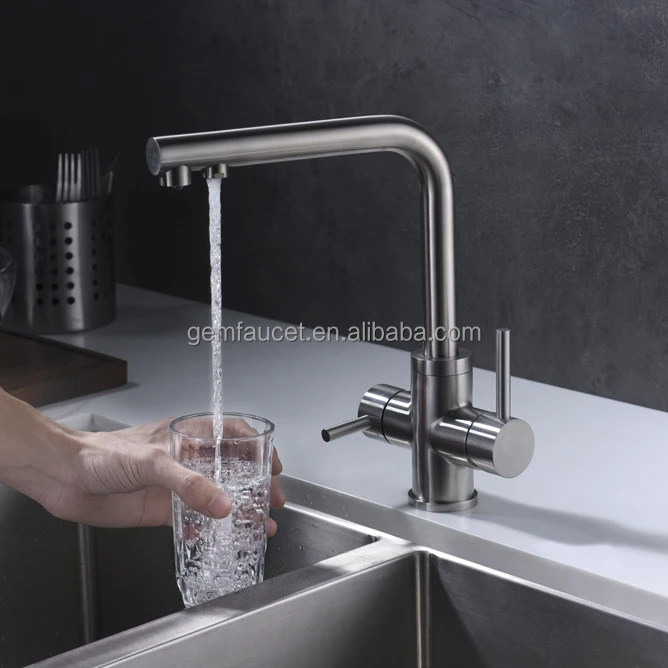 
Stainless steel lead free Water tap osmosis 3 ways kitchen faucet 