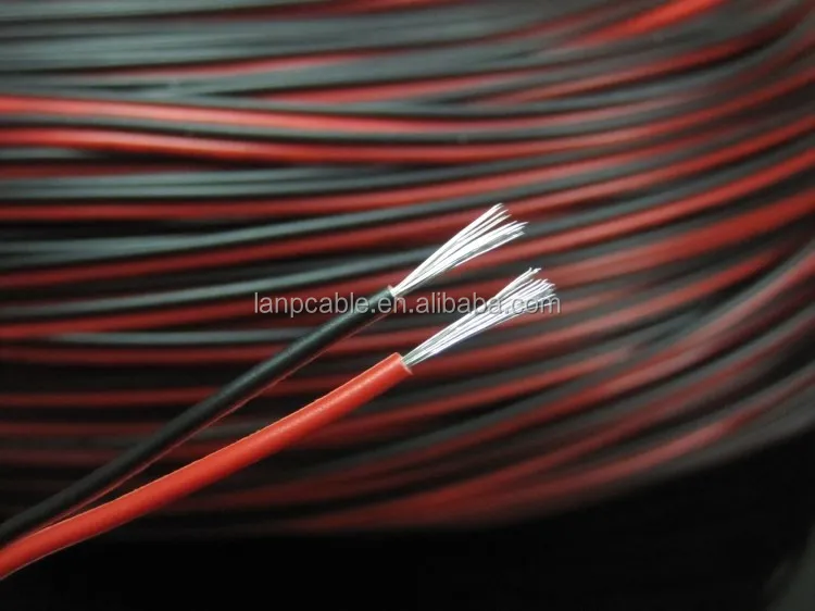 Red Black Flat Twin 2Core 0.5mm 0.75mm Cable for LED Lighting