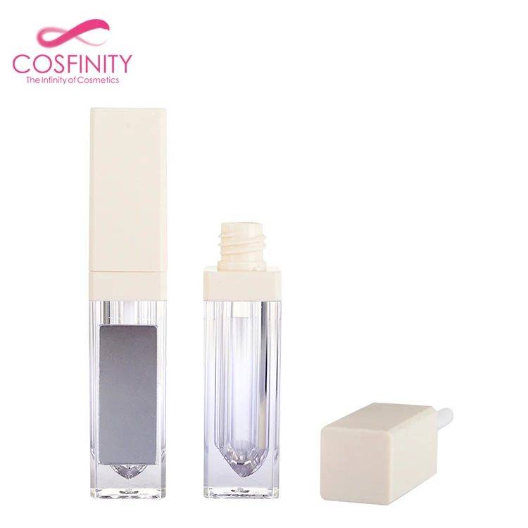 2024 Hot Selling Unique Plastic Lipgloss Tube Container Soft Makeup Packaging Empty Lip Gloss Tube with Brush