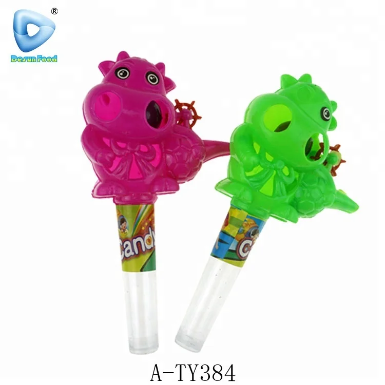 Hot selling animal whistle toys with candy manufacturer