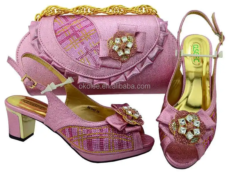 KB8483 New designs italian dress shoes with matching bags for african party size 38 to 43