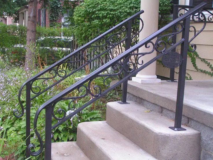 beautiful indoor prefab stairs railings decorative wrought iron stair handrail and wood baluster design